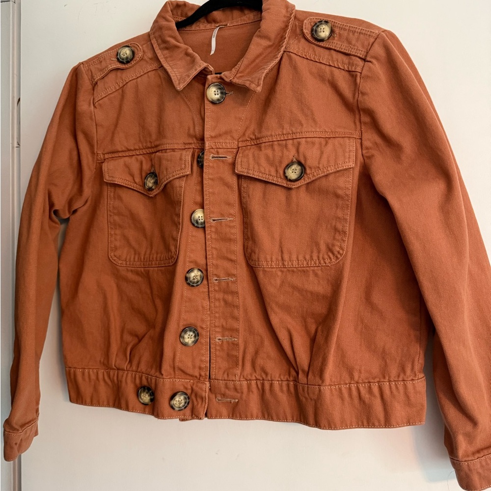 Free People Terra cotta denim Jacket